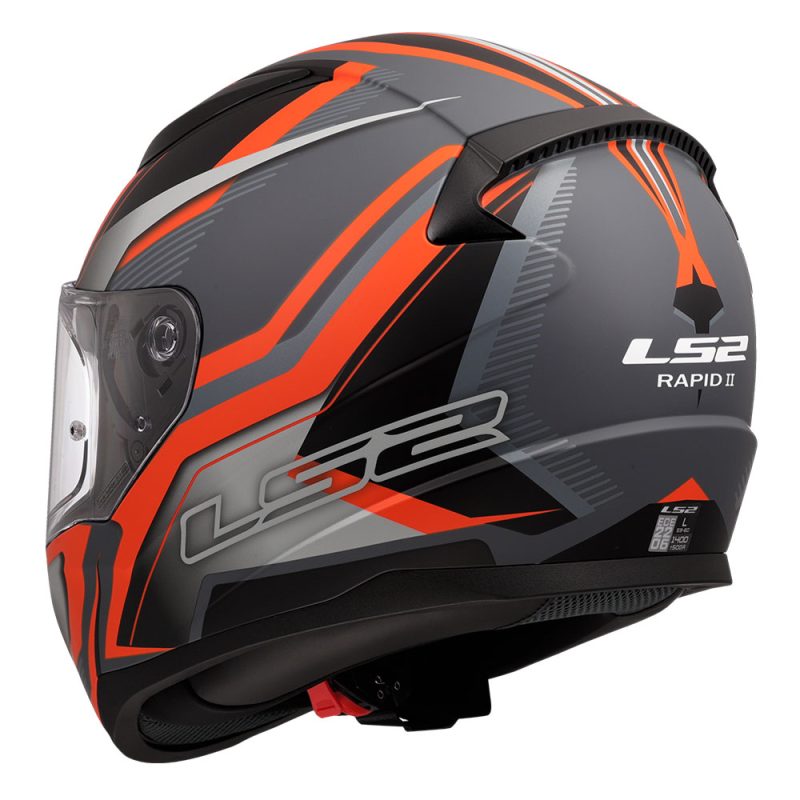 Кацига FF353 RAPID II FLITZ ORANGE GREY-06 LS2 - Image 3